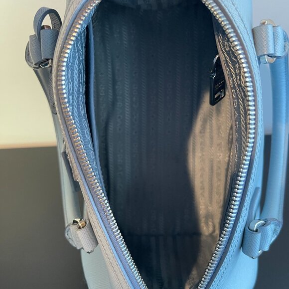 Prada Astrale Saffiano Lux Leather 2Way Bowling Bag - Preowned - Picture 9 of 13